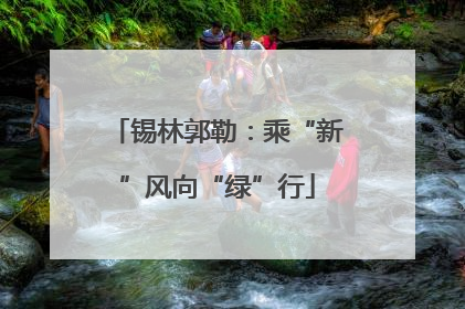 锡林郭勒：乘“新”风向“绿”行