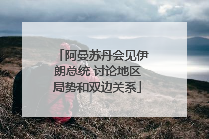 阿曼苏丹会见伊朗总统 讨论地区局势和双边关系