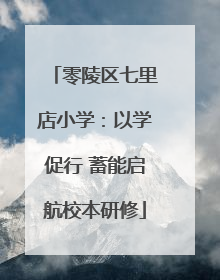 零陵区七里店小学：以学促行 蓄能启航校本研修