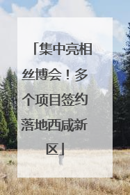 集中亮相丝博会！多个项目签约落地西咸新区
