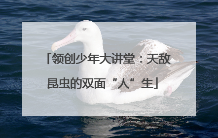 领创少年大讲堂：天敌昆虫的双面“人”生