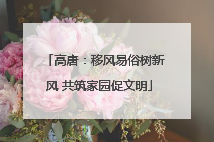 高唐：移风易俗树新风 共筑家园促文明