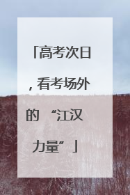 高考次日，看考场外的 “江汉力量”