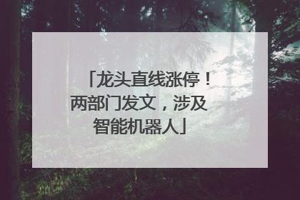 龙头直线涨停！两部门发文，涉及智能机器人