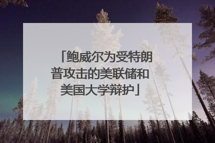 鲍威尔为受特朗普攻击的美联储和美国大学辩护
