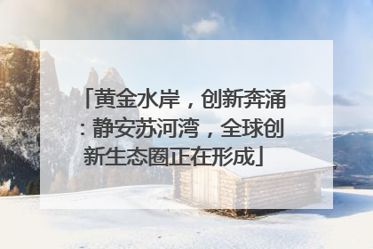 黄金水岸，创新奔涌：静安苏河湾，全球创新生态圈正在形成