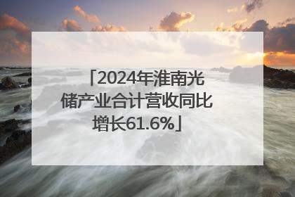 2024年淮南光储产业合计营收同比增长61.6%