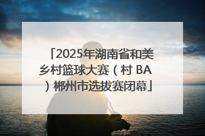2025年湖南省和美乡村篮球大赛（村 BA）郴州市选拔赛闭幕