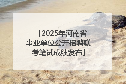 2025年河南省事业单位公开招聘联考笔试成绩发布