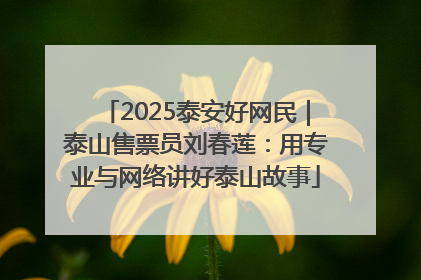 2025泰安好网民｜泰山售票员刘春莲：用专业与网络讲好泰山故事