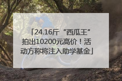 24.16斤“西瓜王”拍出10200元高价！活动方称将注入助学基金