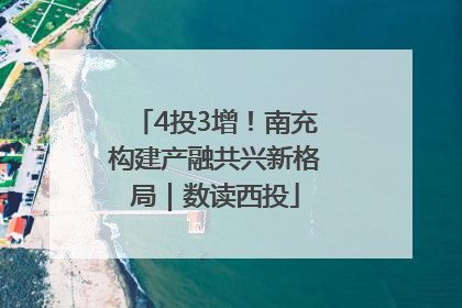 4投3增！南充构建产融共兴新格局｜数读西投