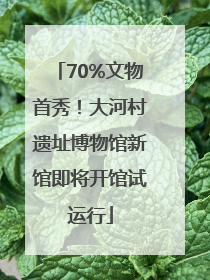 70%文物首秀！大河村遗址博物馆新馆即将开馆试运行