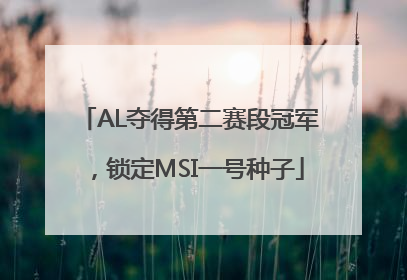 AL夺得第二赛段冠军，锁定MSI一号种子